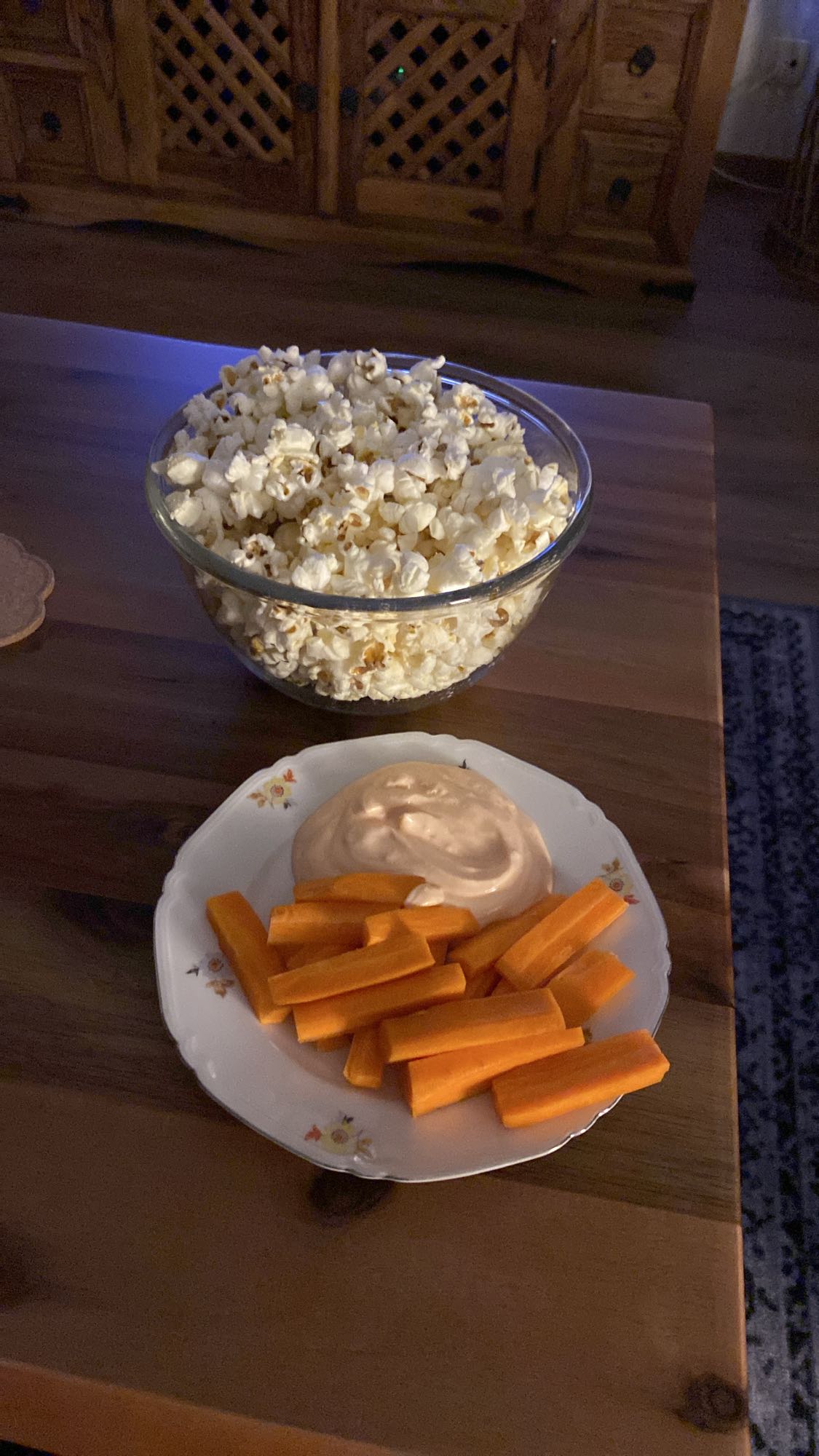 Popcorn med morötter
