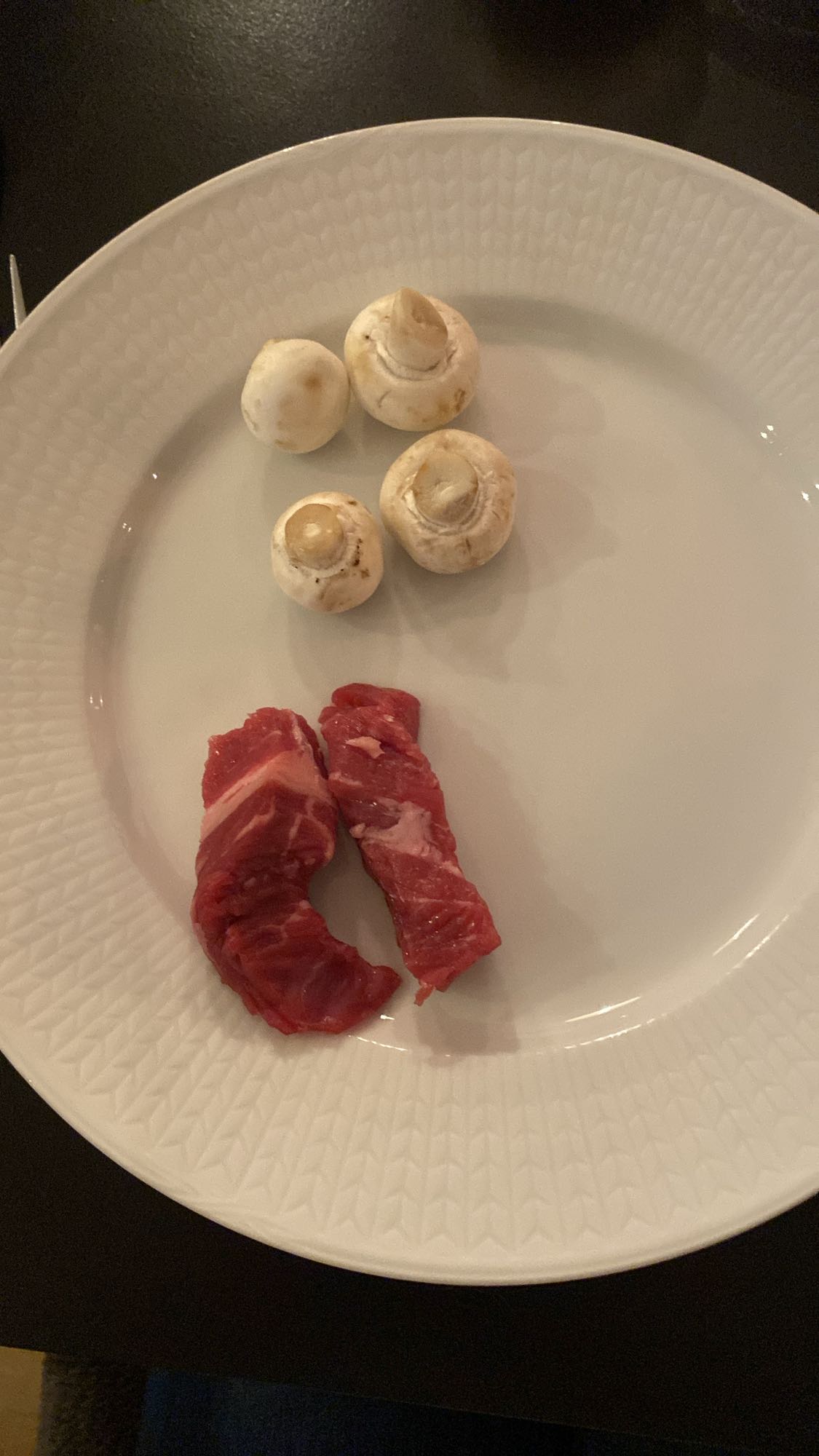Kött och champinjoner