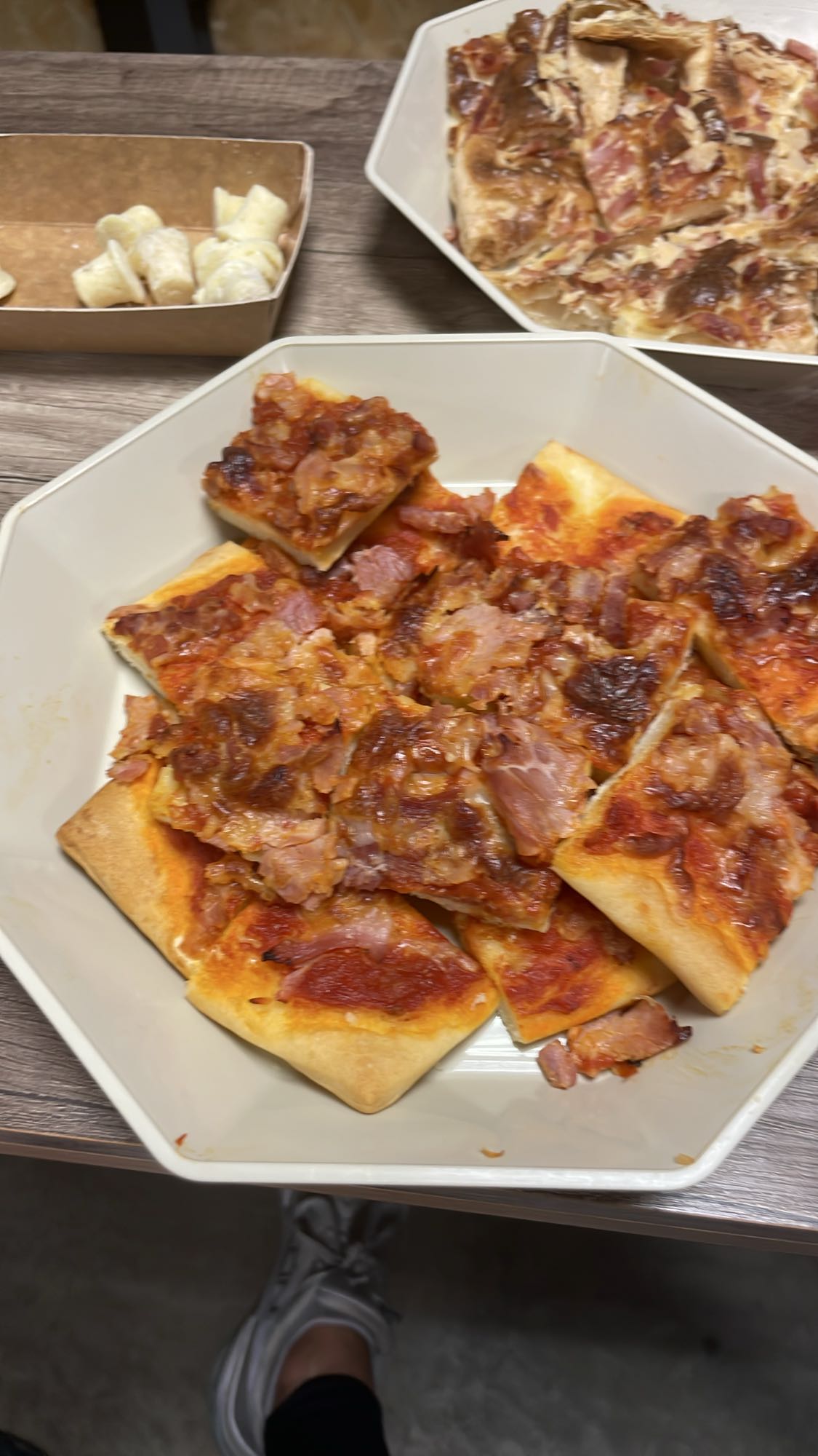 Pizza au bacon et champignons