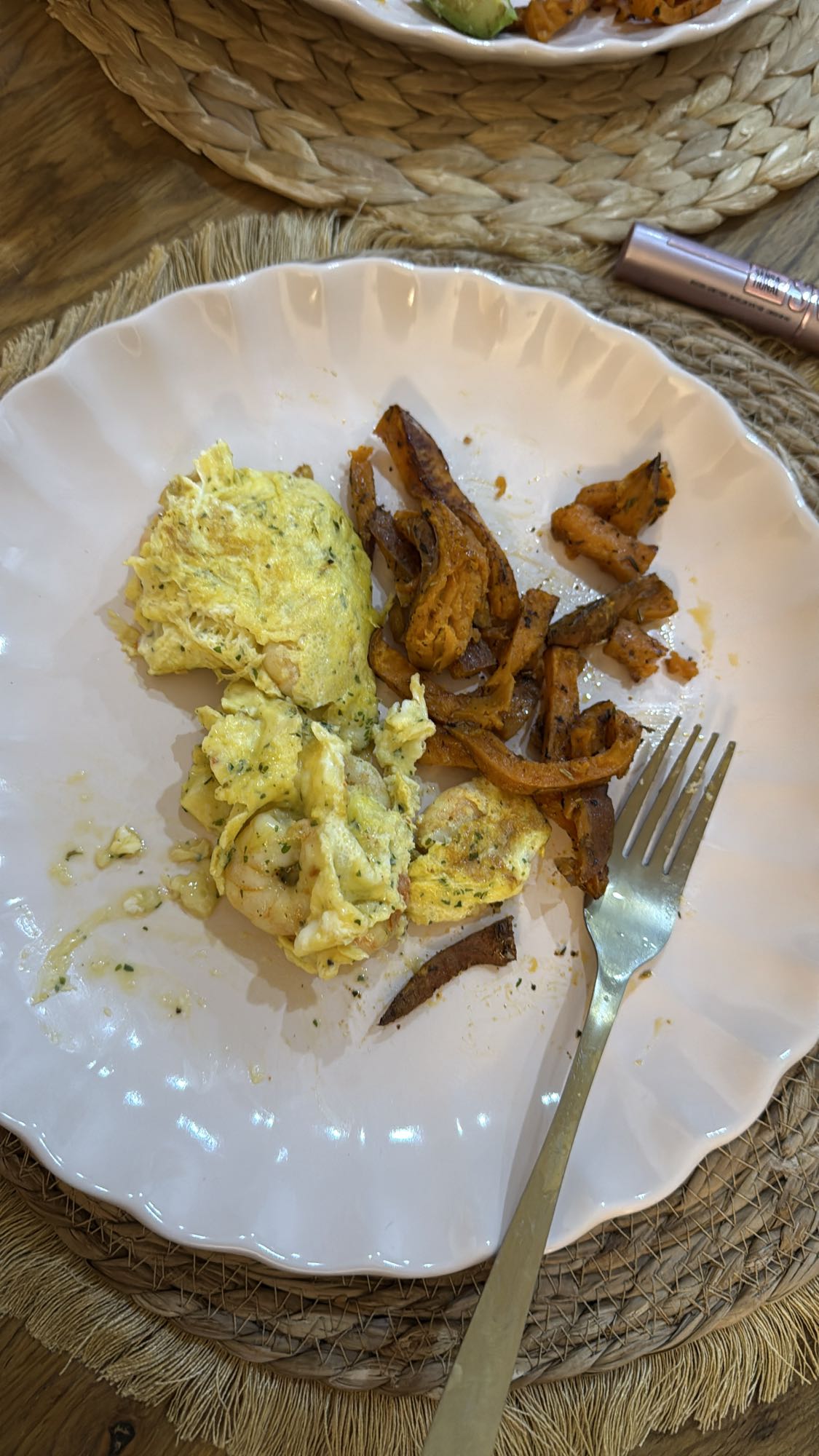 Omelette et patates douces