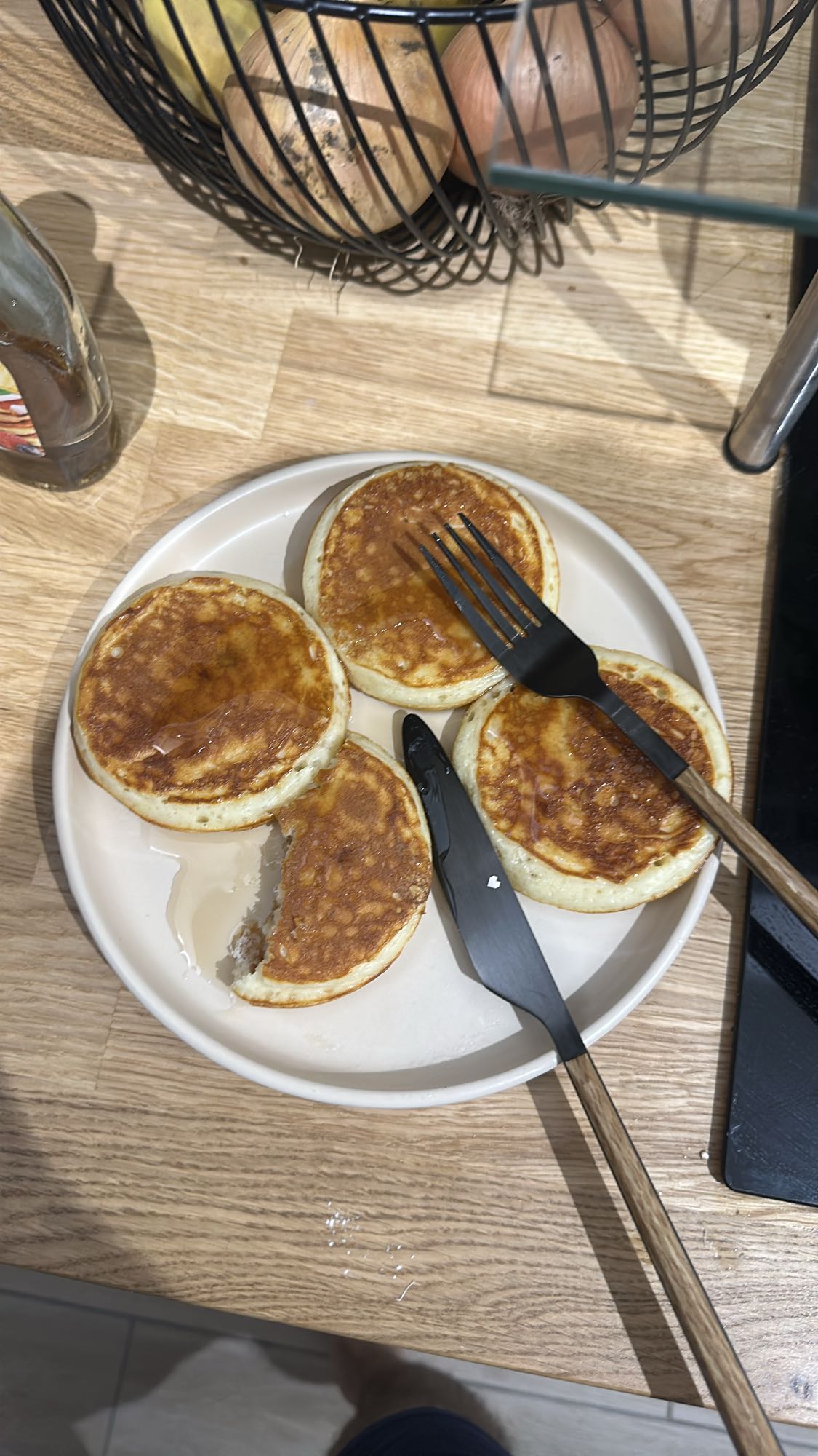 Pancakes protéinés au sirop