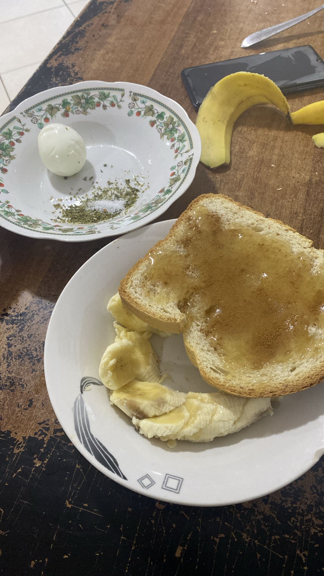 Egg, Banana, Toast & Honey