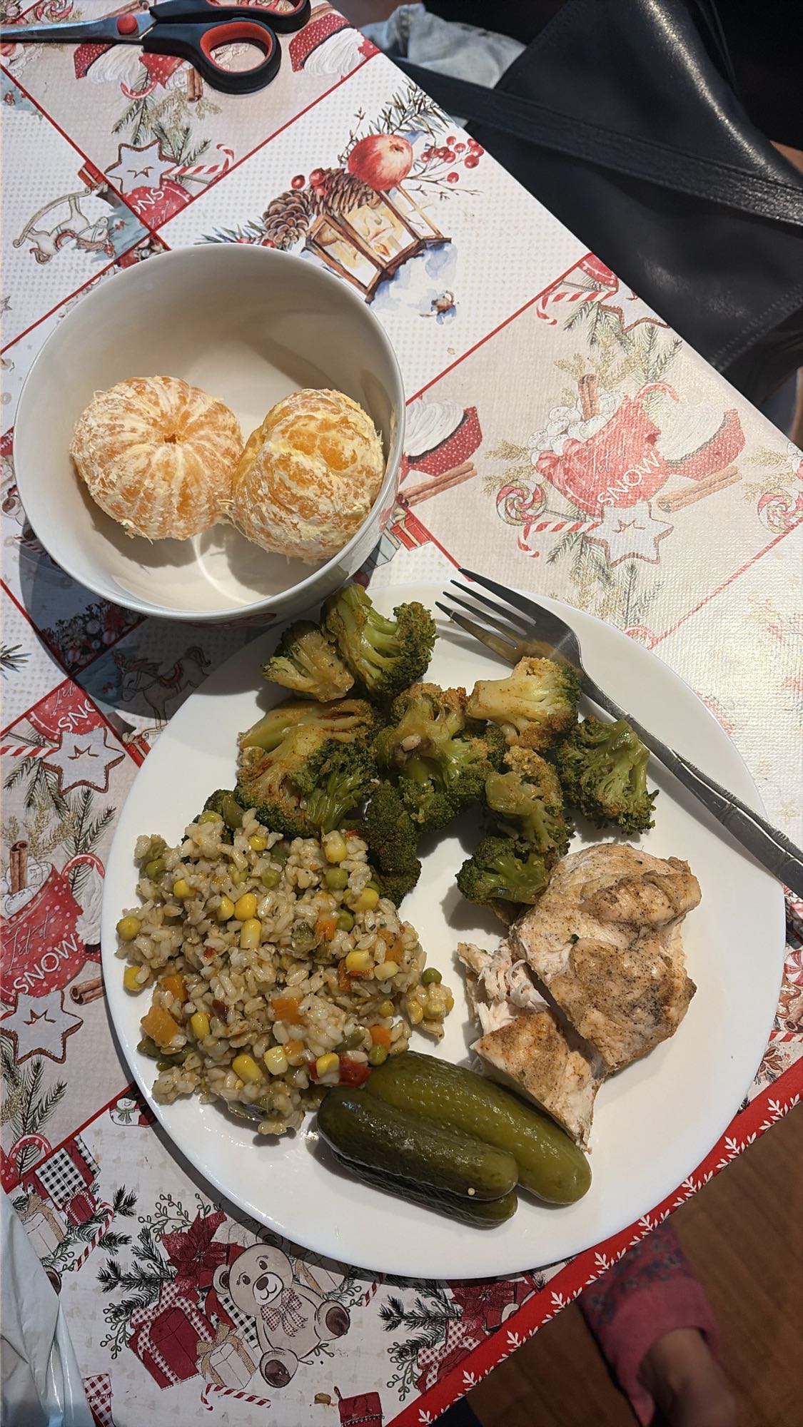 Pui cu legume și portocale