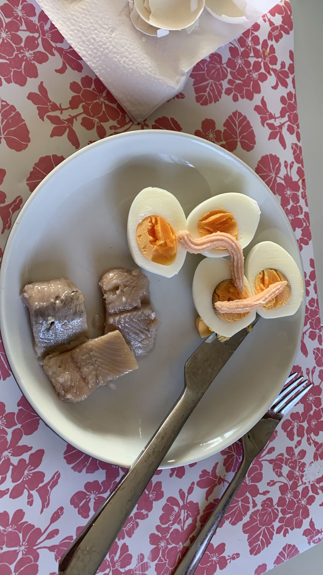 Ägg och sill tallrik