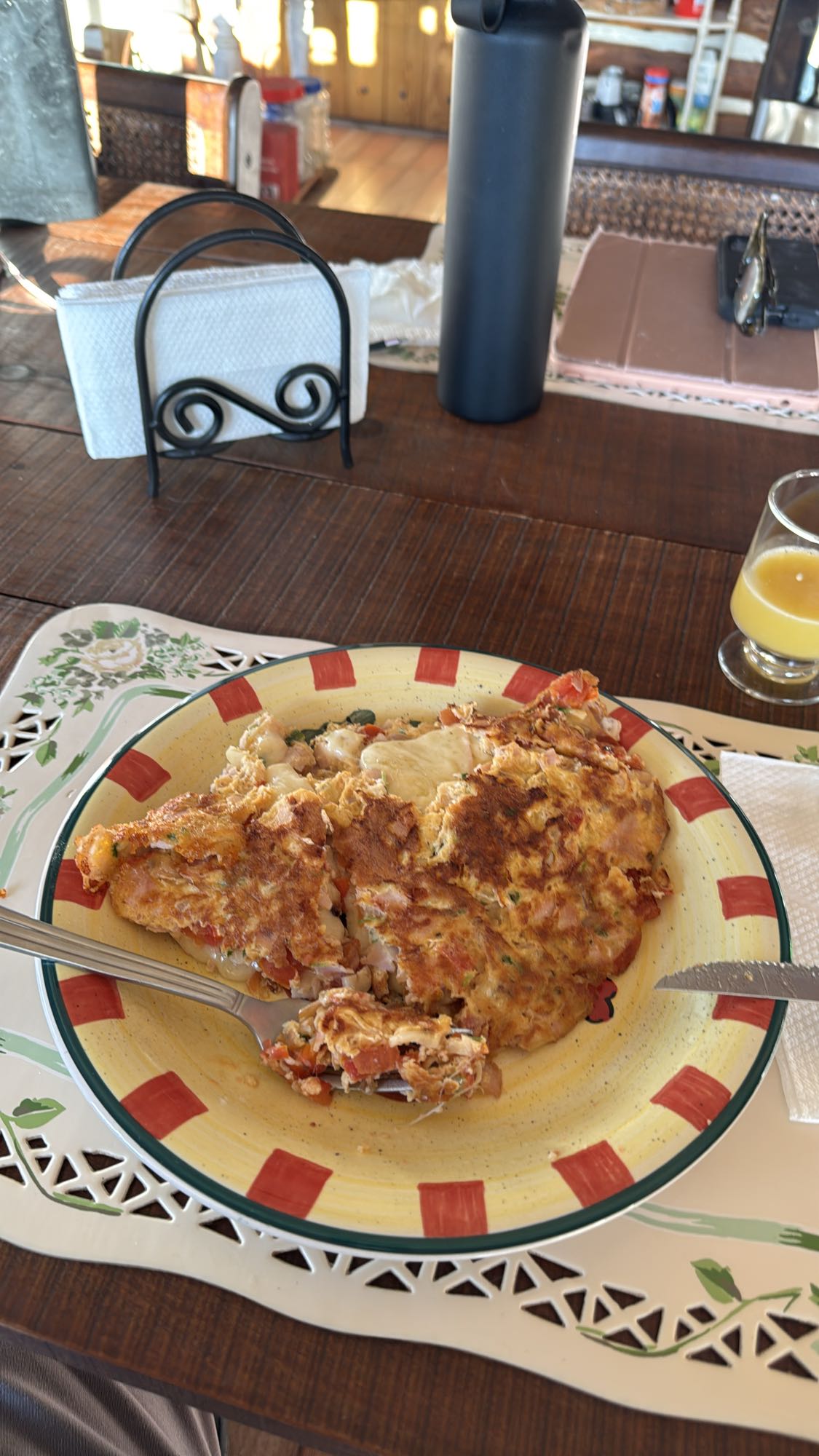 tortilla con vegetales