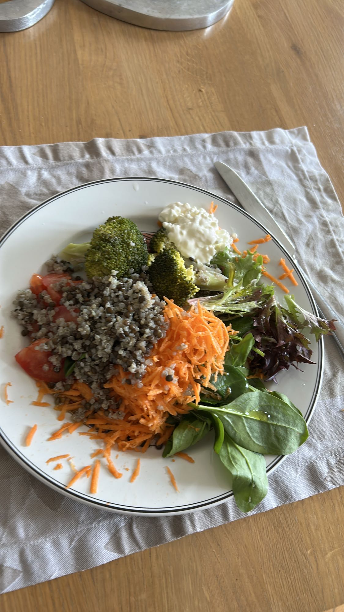 Salade lentilles légumes