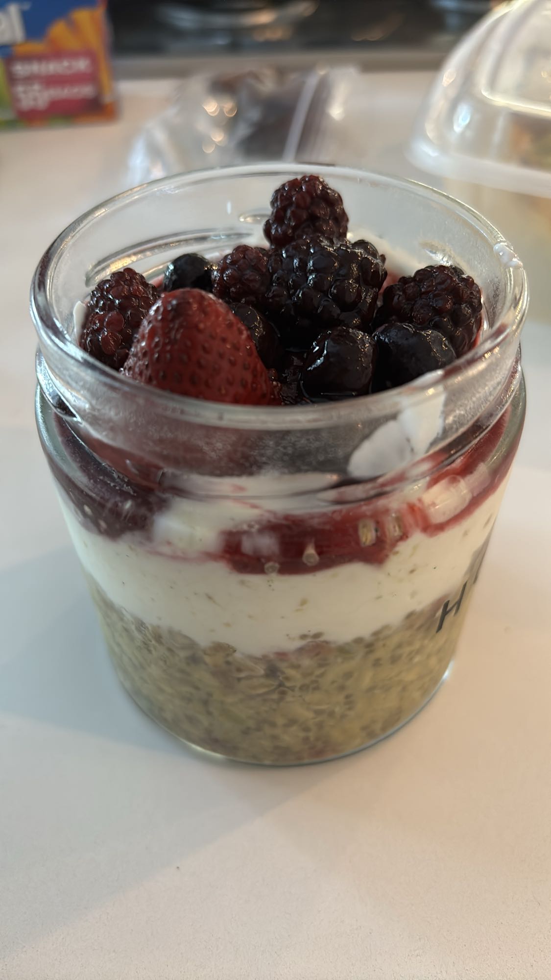 Verrine petit-déjeuner fruits