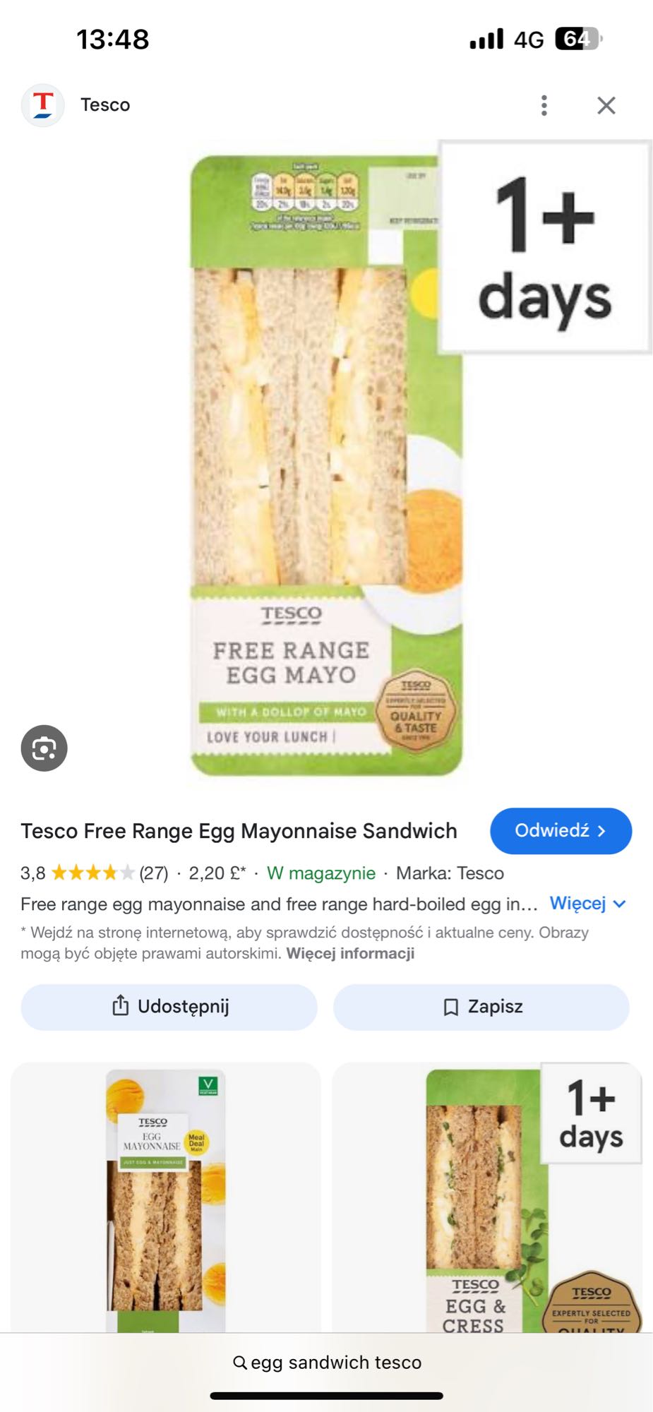 Kanapka z jajkiem i majonezem