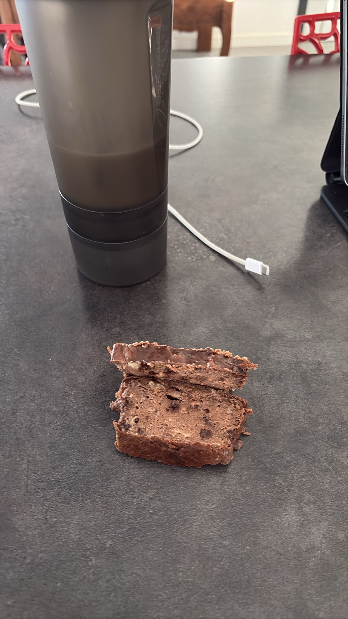 shake et brownie protéiné