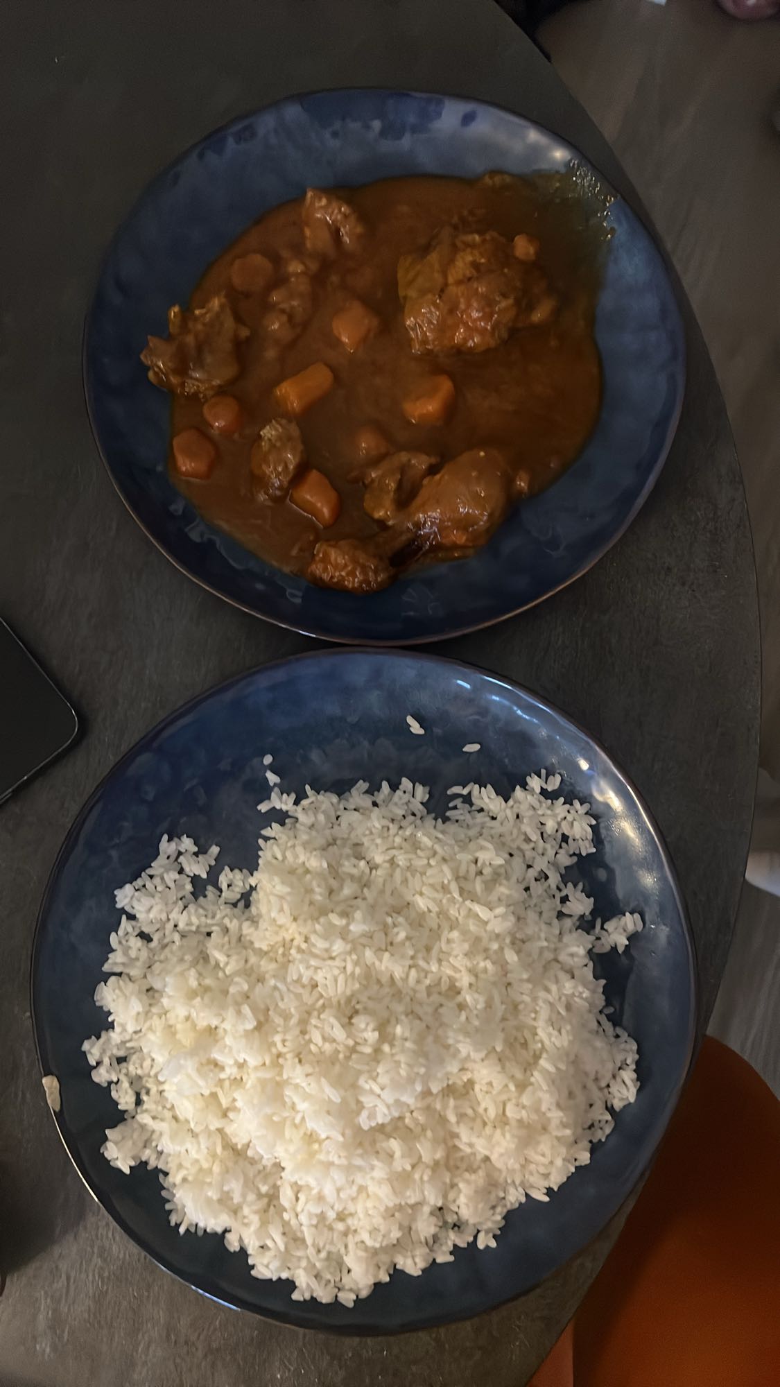 Riz et ragoût de boeuf