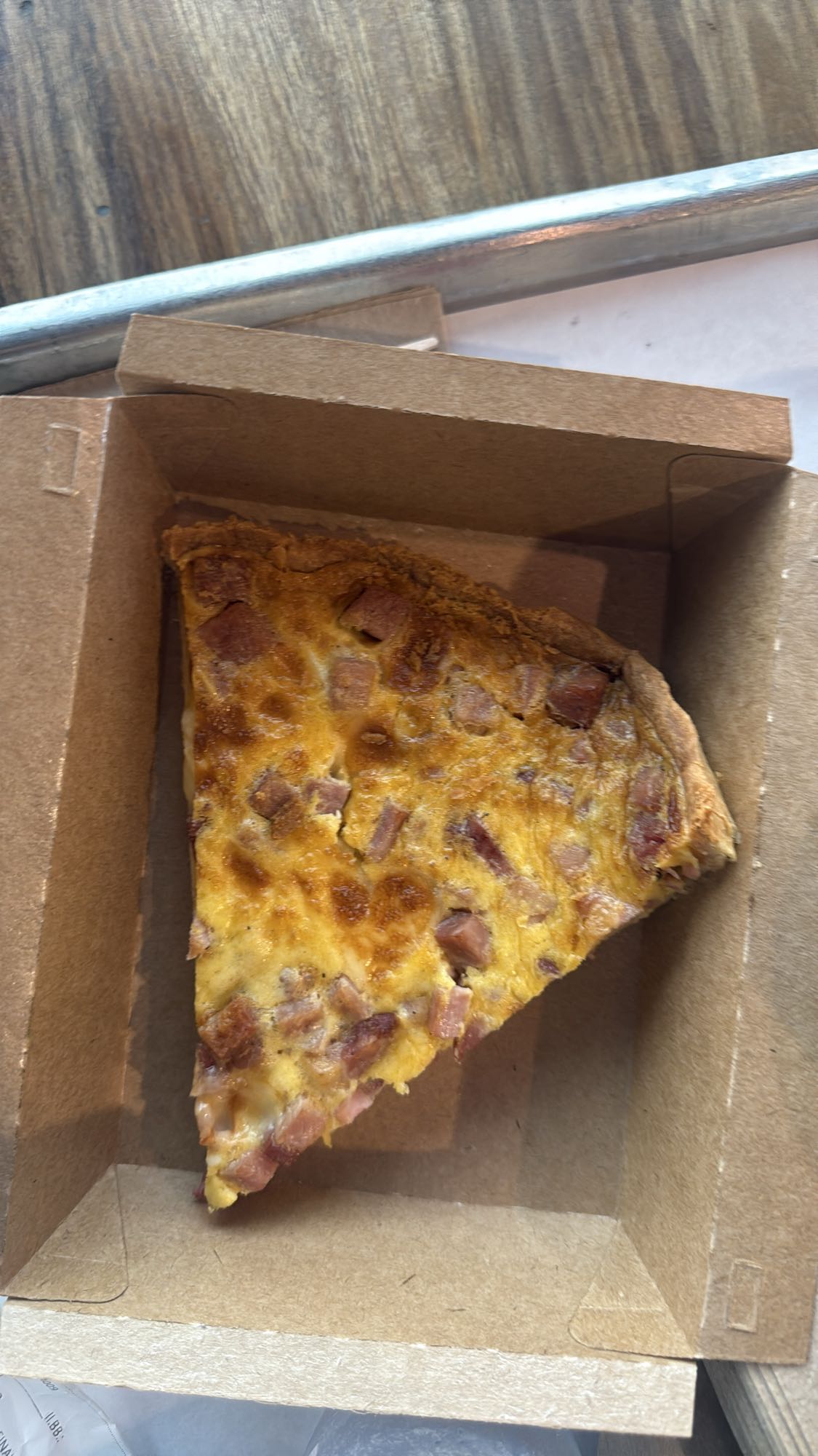 rebanada de quiche de jamón