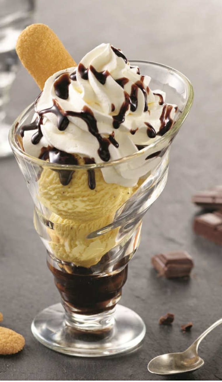 Coupe glace vanille chocolat