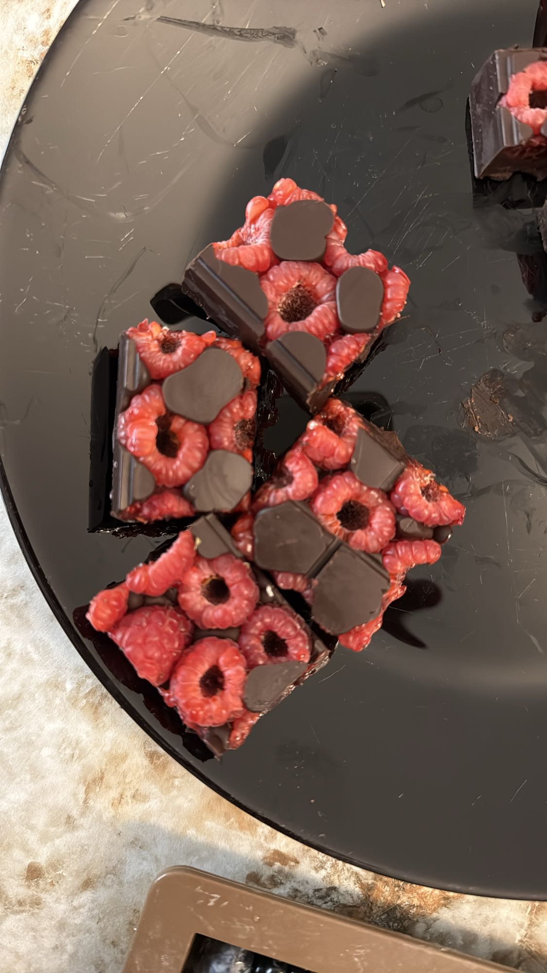 Barres framboise chocolat