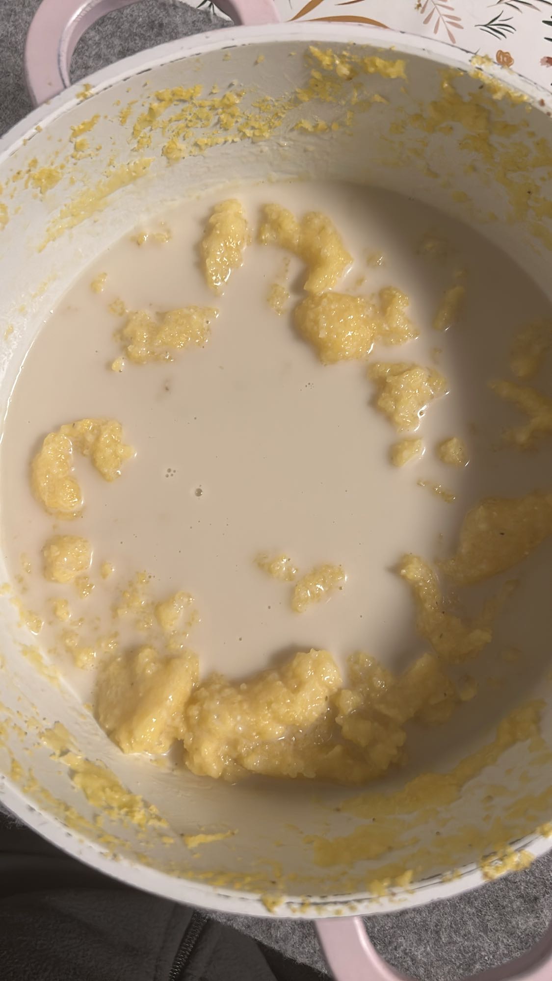 gachas de maíz con leche