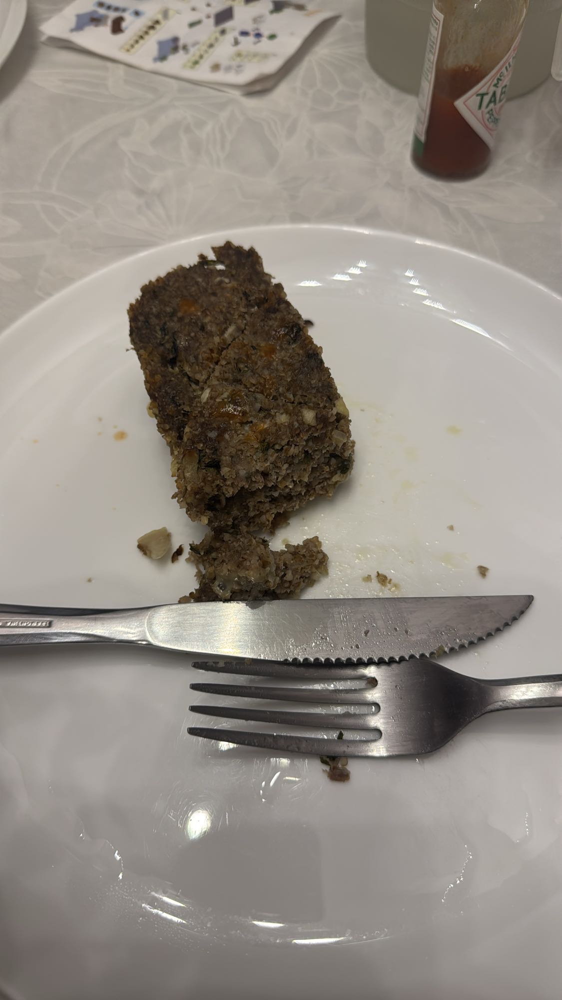 Pedaço de bolo de carne