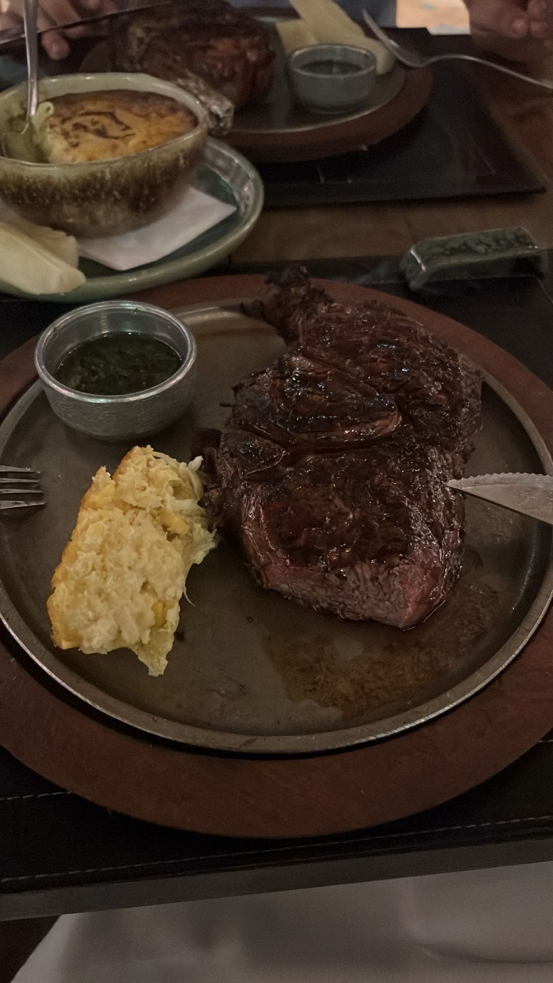 Grilled Ribeye with Sides