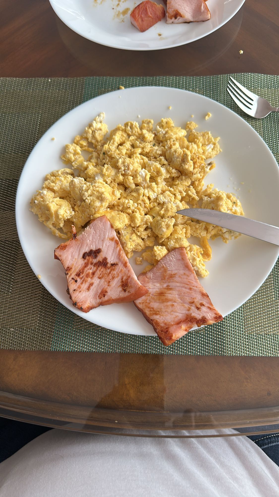 Scrambled eggs & ham