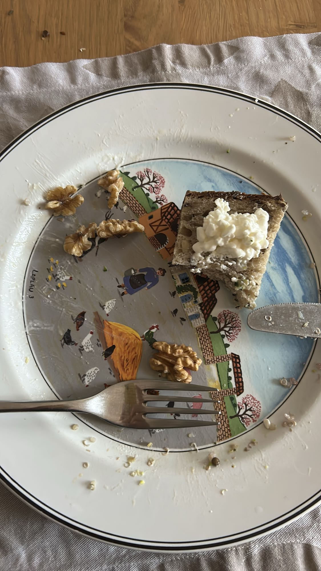 Pain noix fromage cottage sans lactose