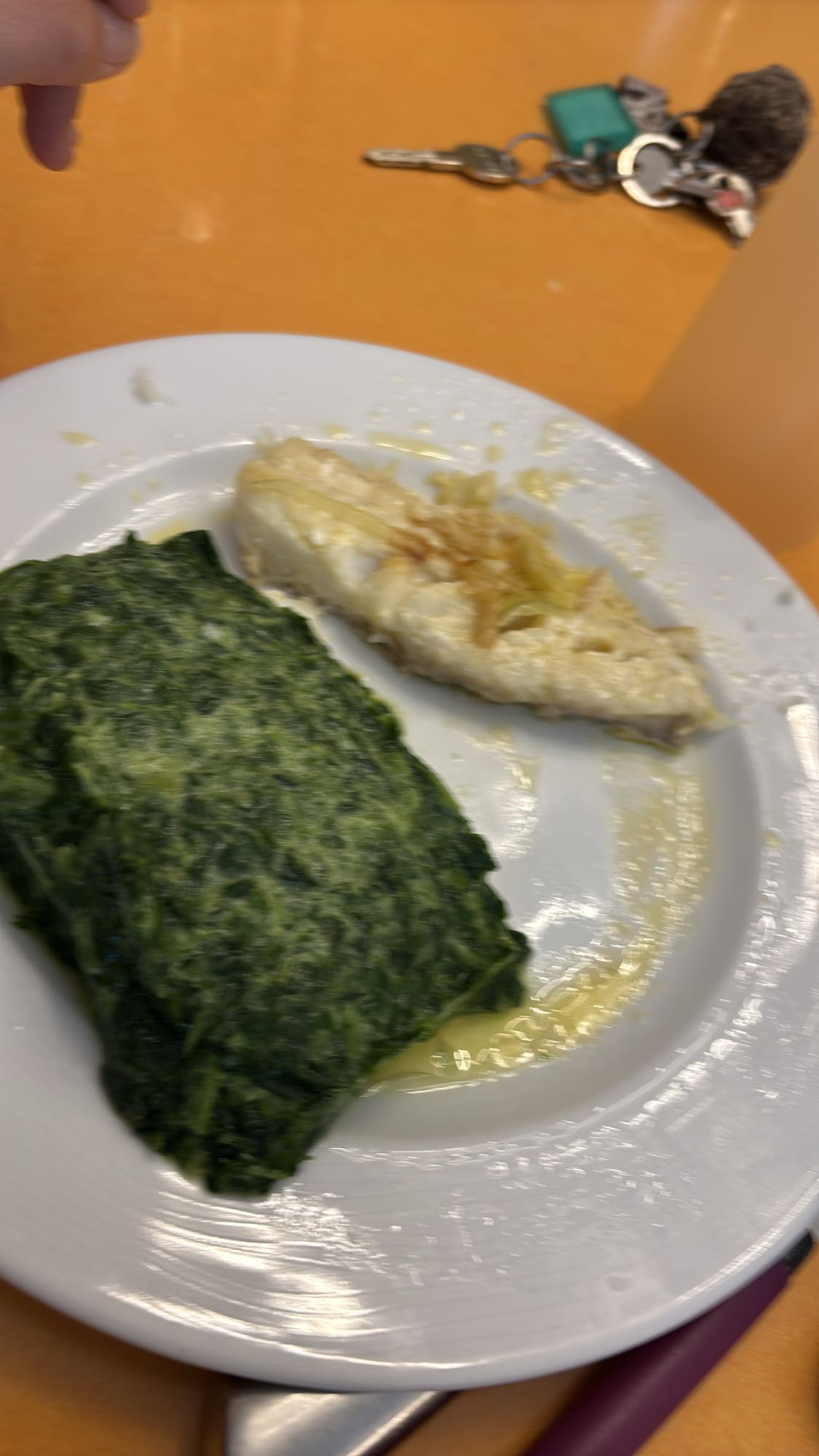 Poisson et épinards