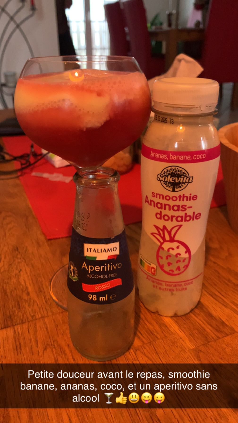 Smoothie fruité apéritif