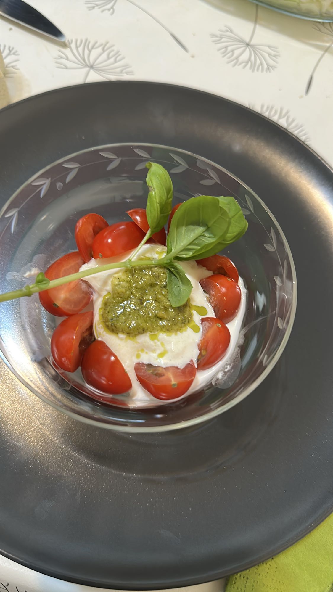 Burrata with cherry tomatoes