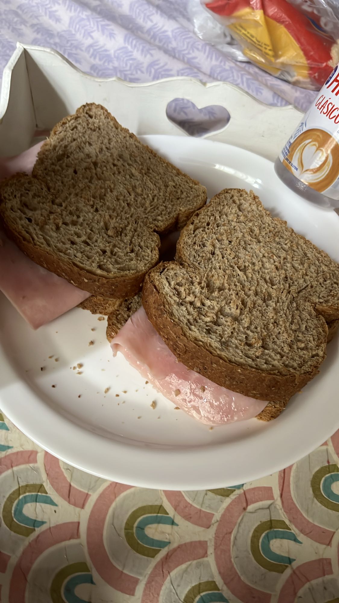 Sándwich de jamón integral
