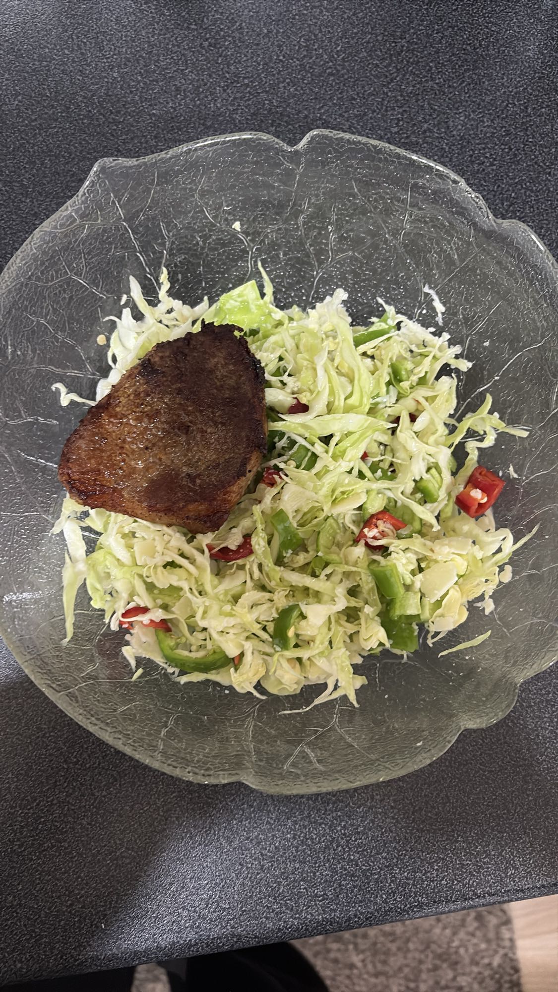 Biff med kål og paprika