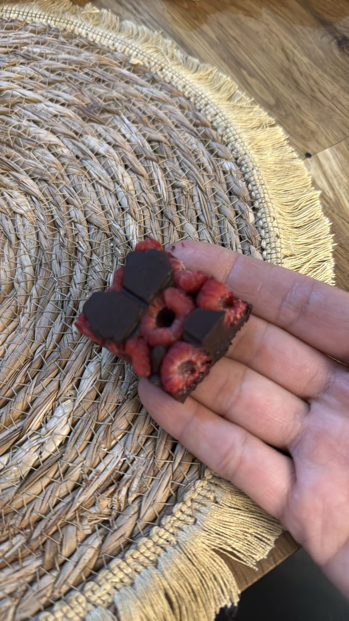 bouchée framboise-chocolat