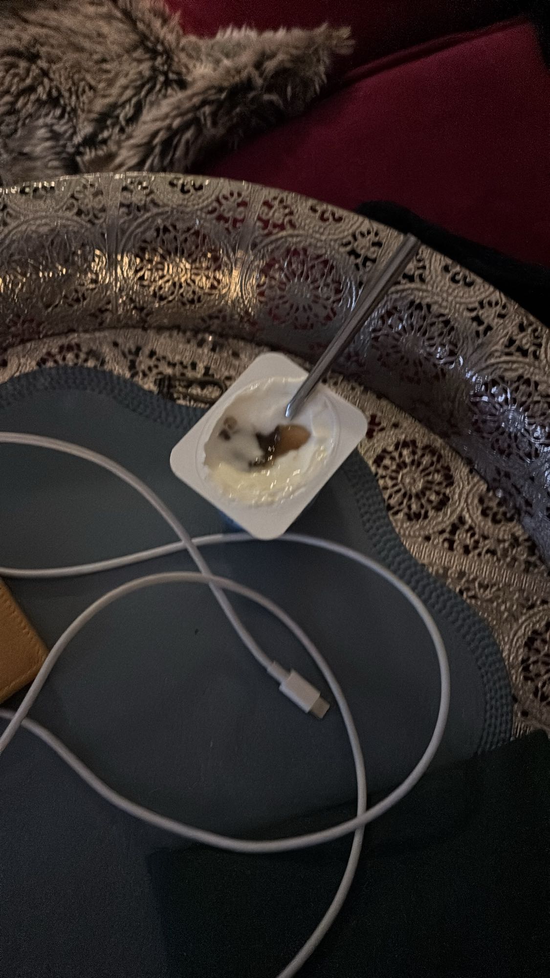 Fromage blanc avec confiture