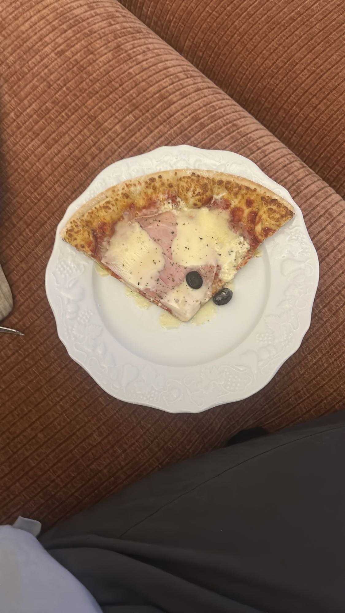 Tranche de pizza jambon