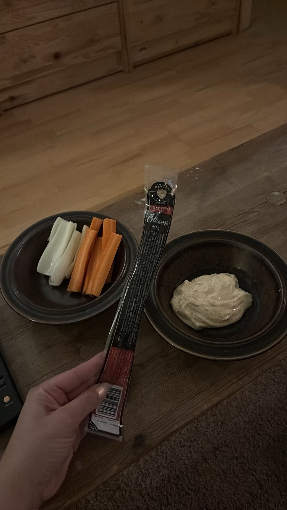 Grönsaksstavar med dipp