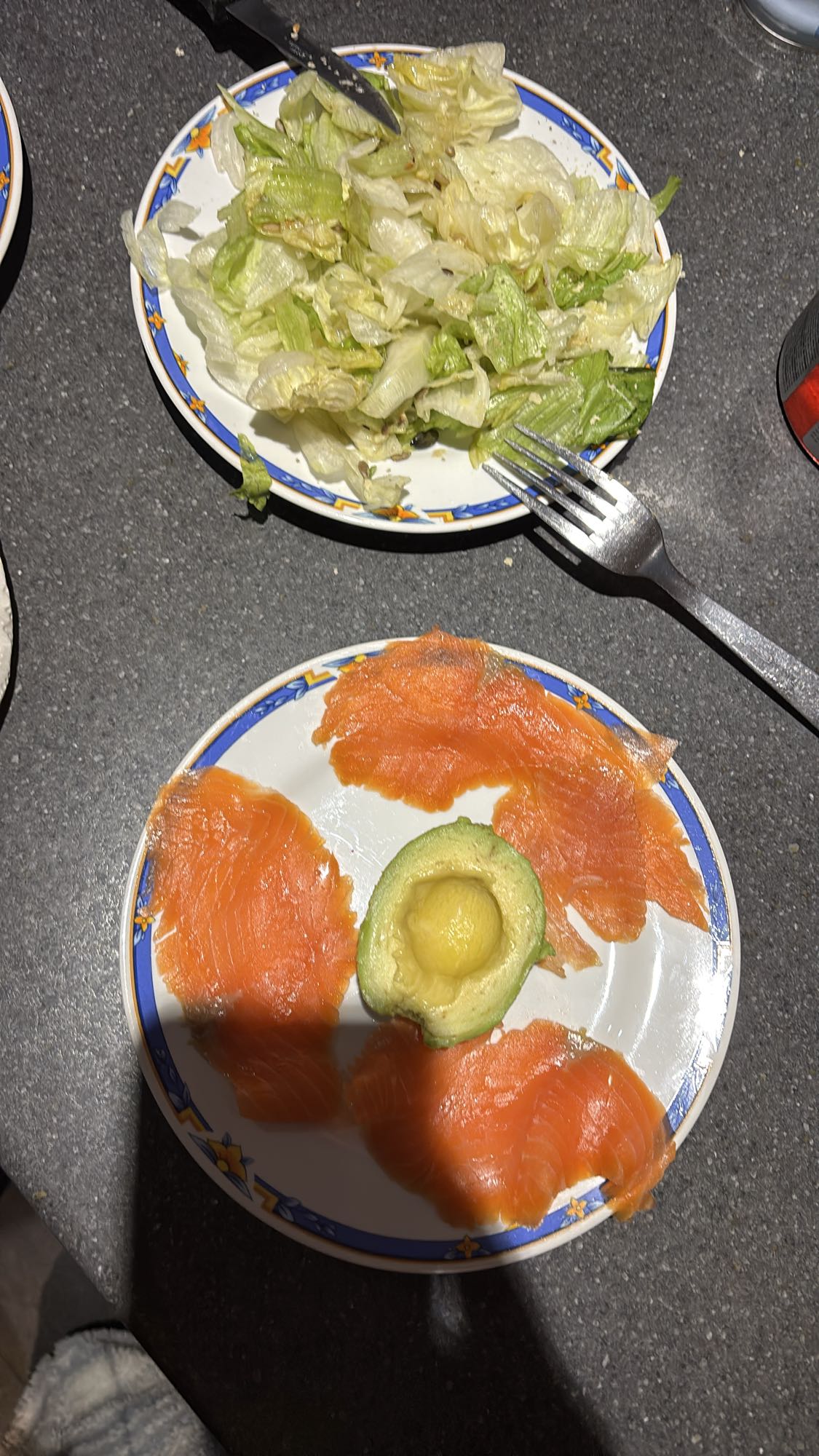 Saumon avocat salade