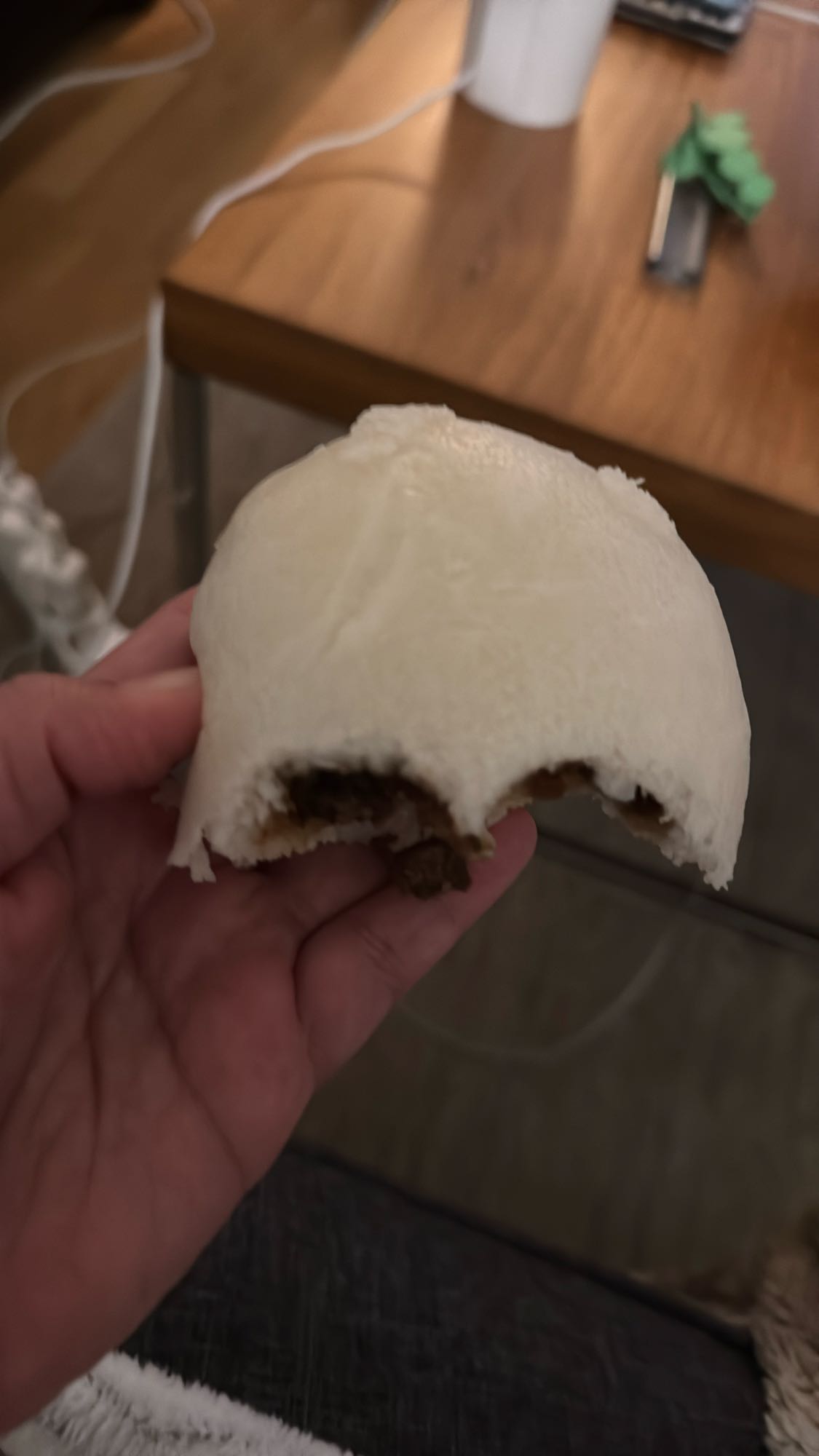 Ångad bao med fyllning