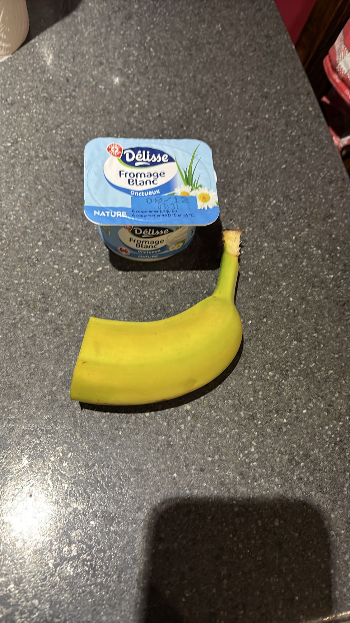 Banane et fromage blanc