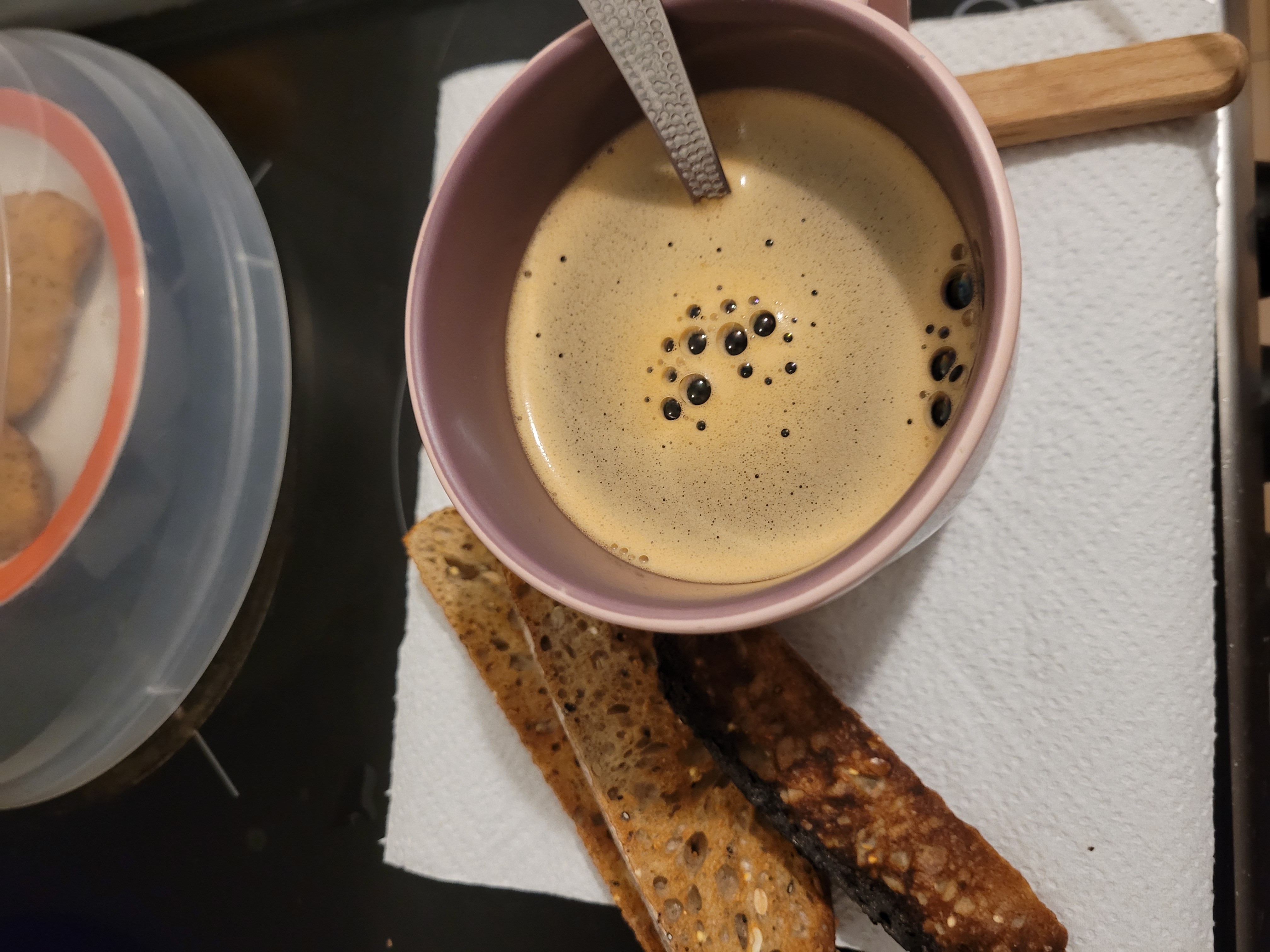 Café et tartines céréales