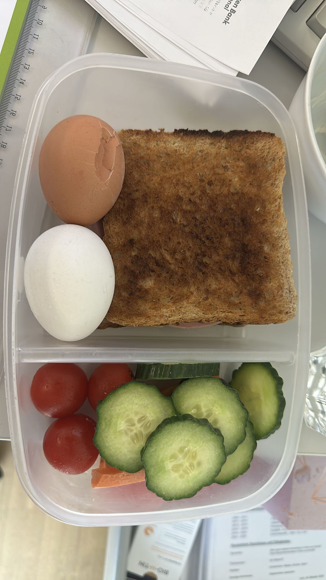 Eier Toast Gemüse Snack