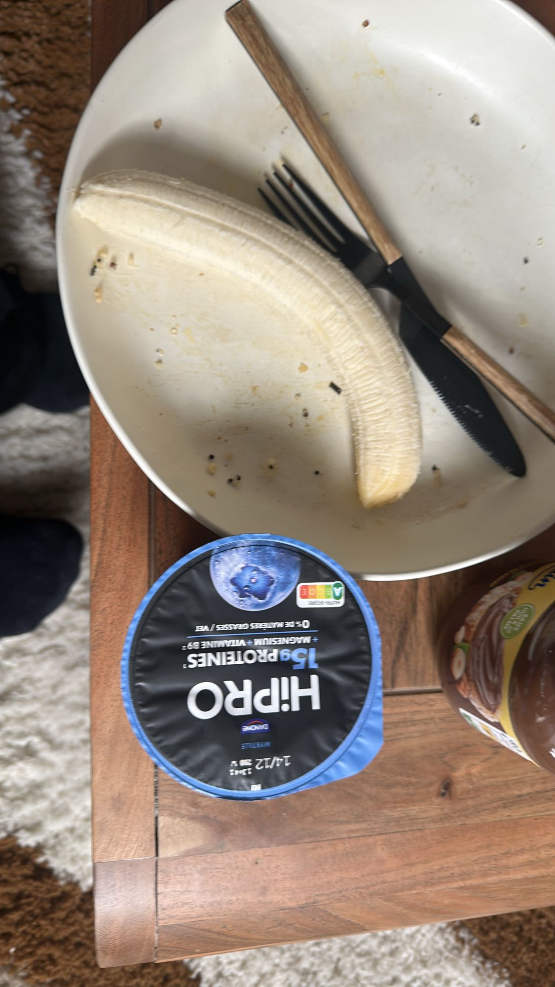 Banane et yaourt protéiné