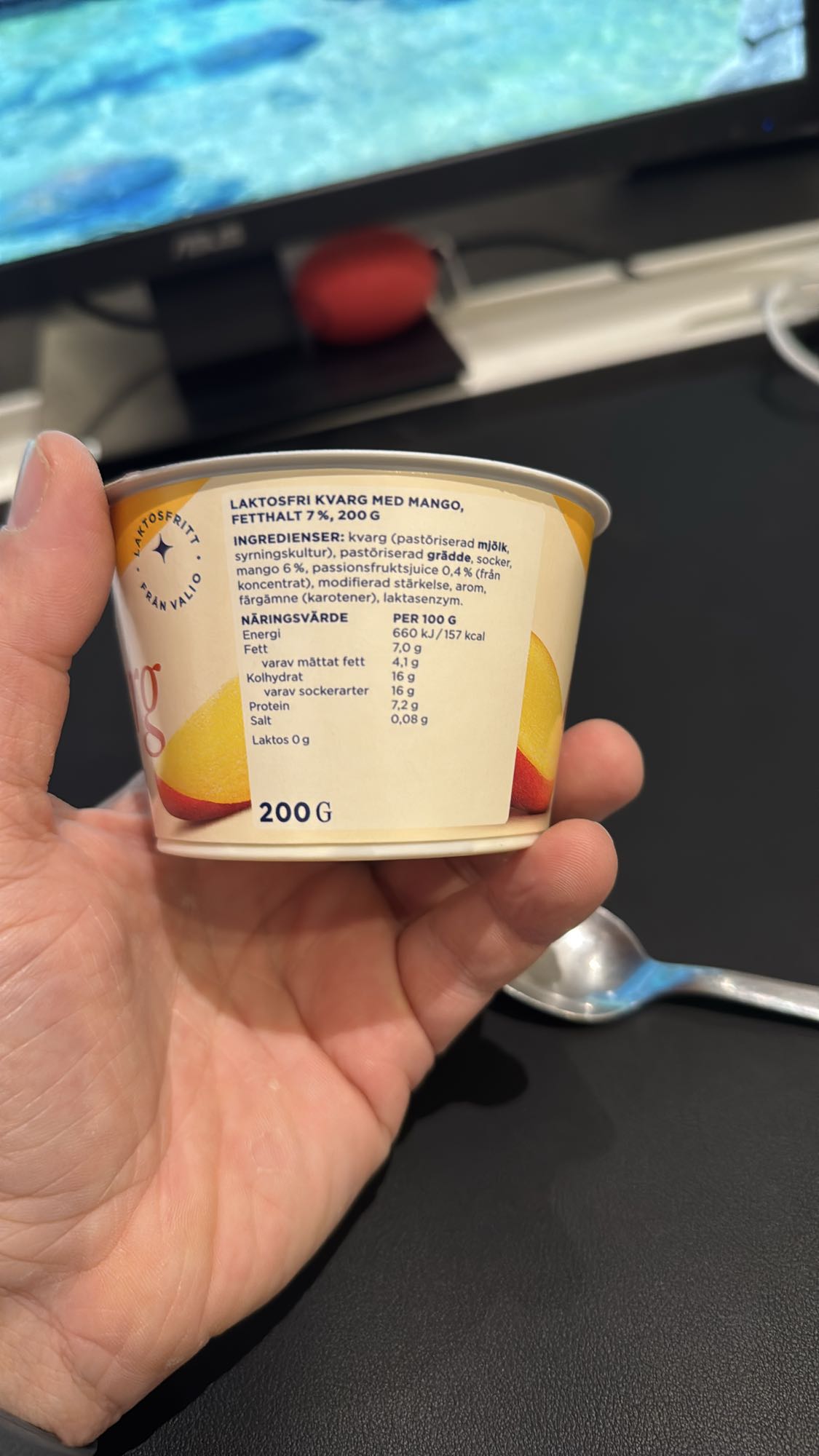 Laktosfri kvarg mango