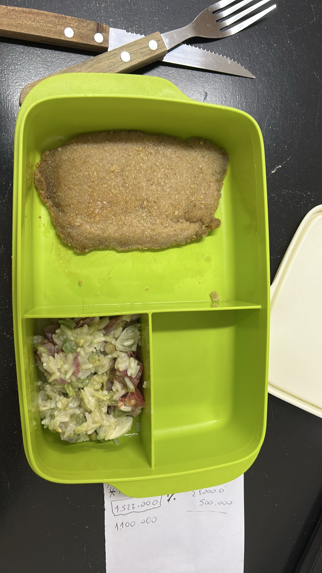 Milanesa con ensalada