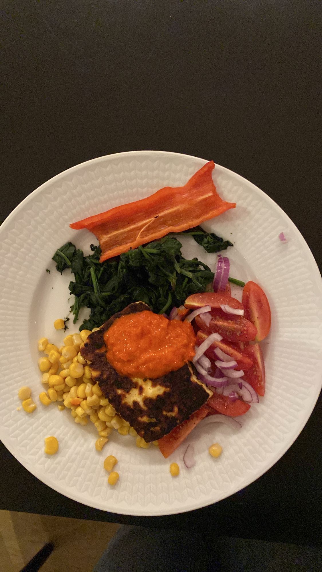 Grillad halloumitallrik