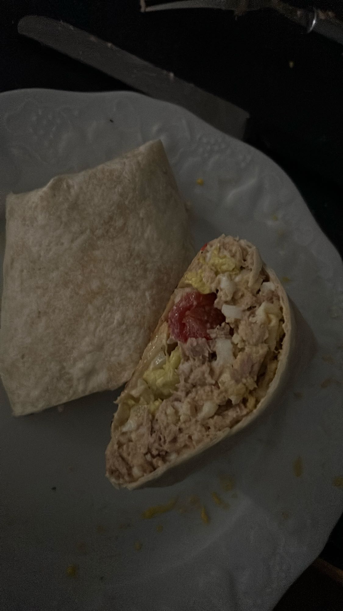 Wrap au thon et légumes