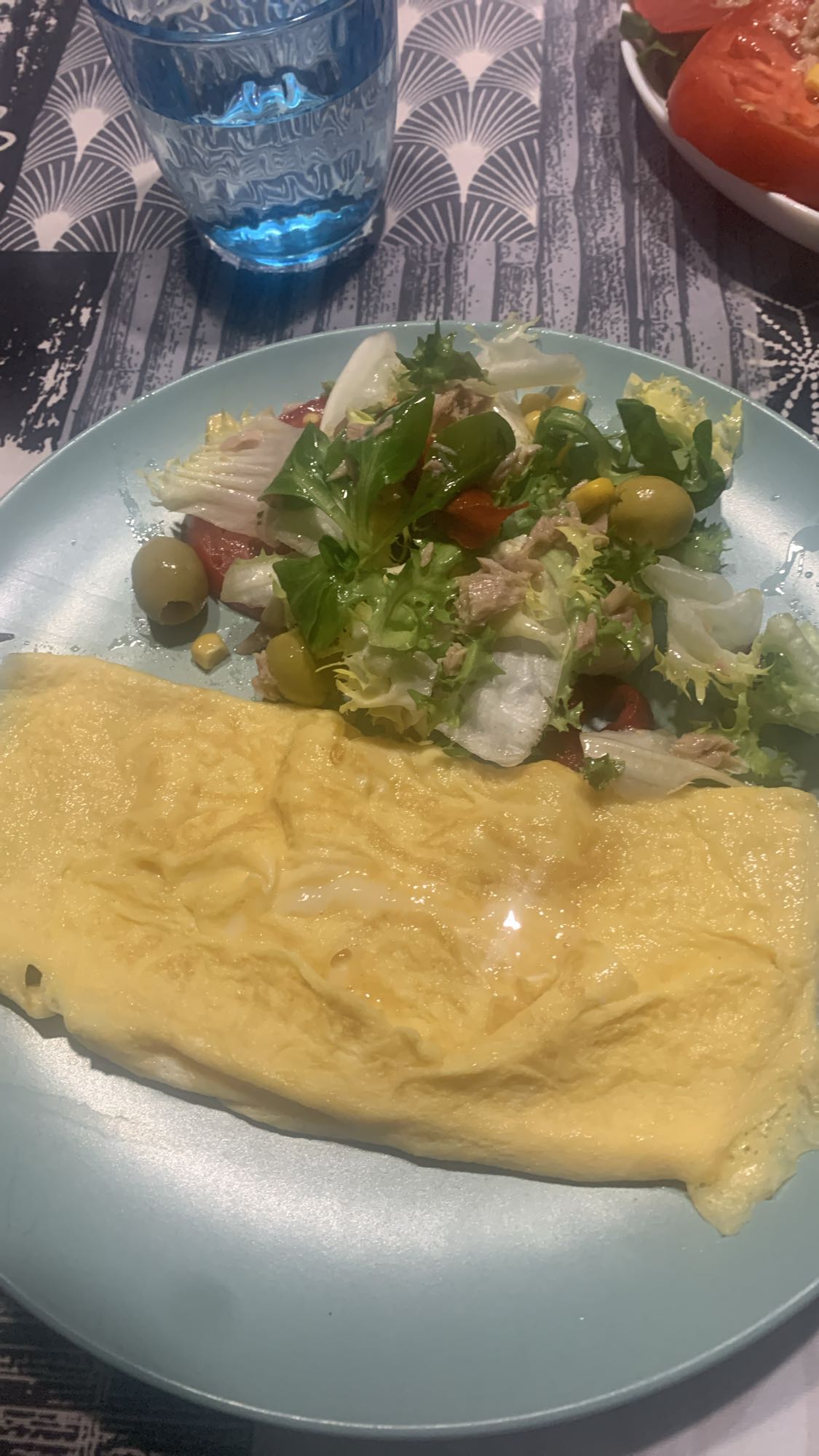 tortilla con ensalada