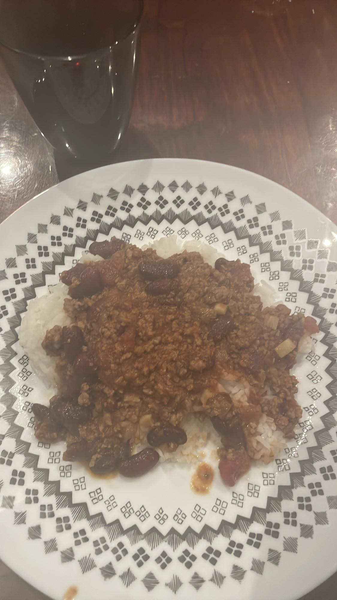 Chili con carne avec riz