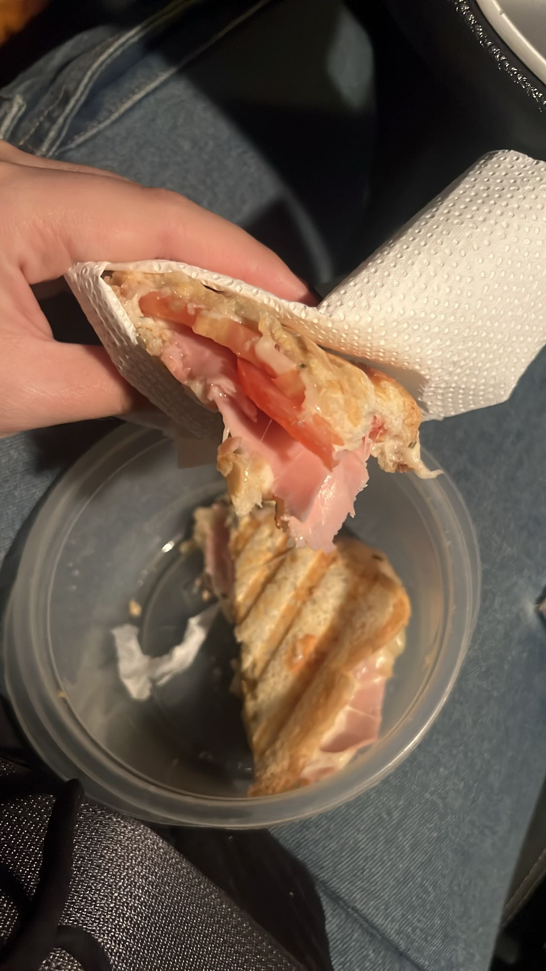 Ham and cheese panini