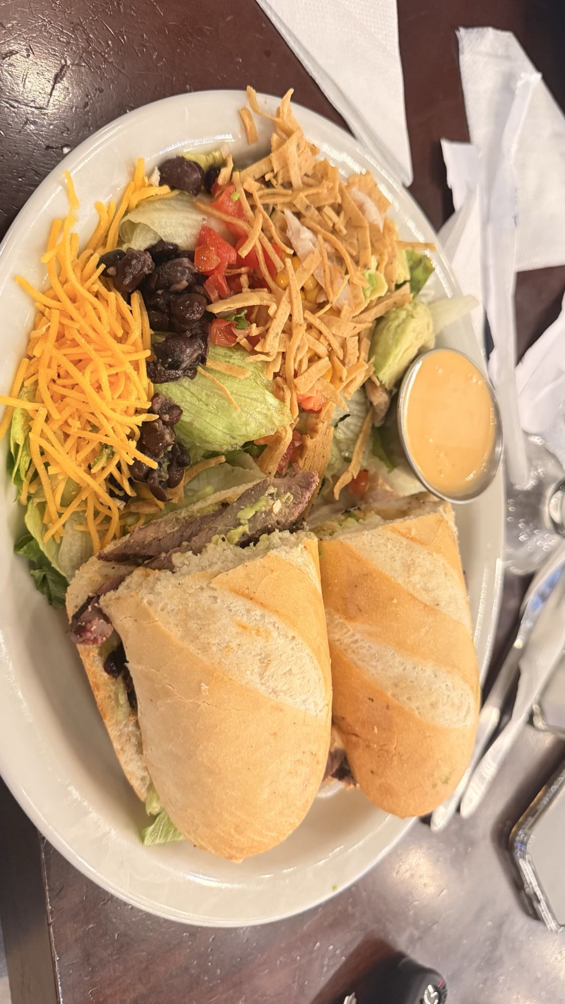 Steak Sandwich & Salad