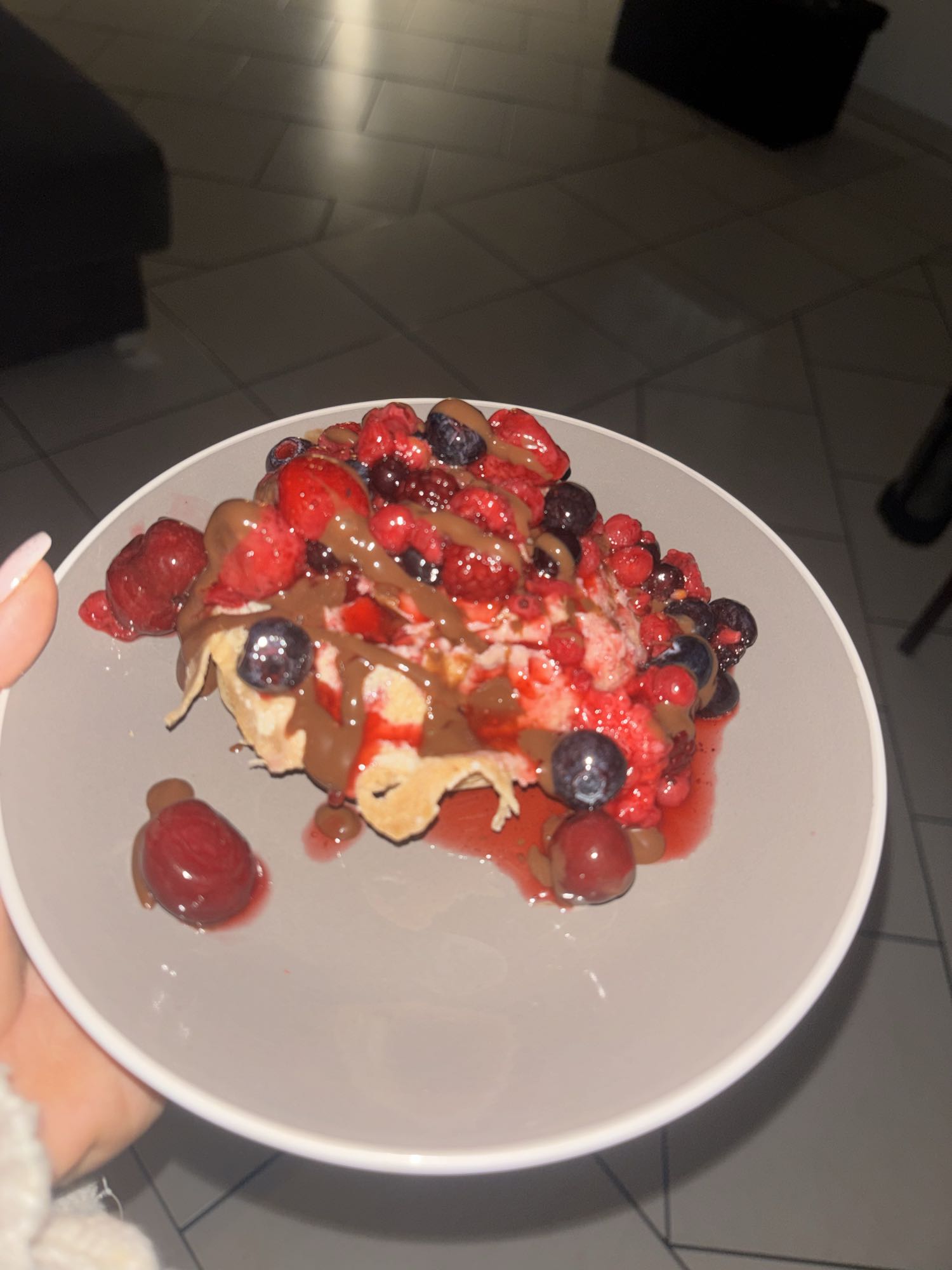 Gaufre aux fruits rouges