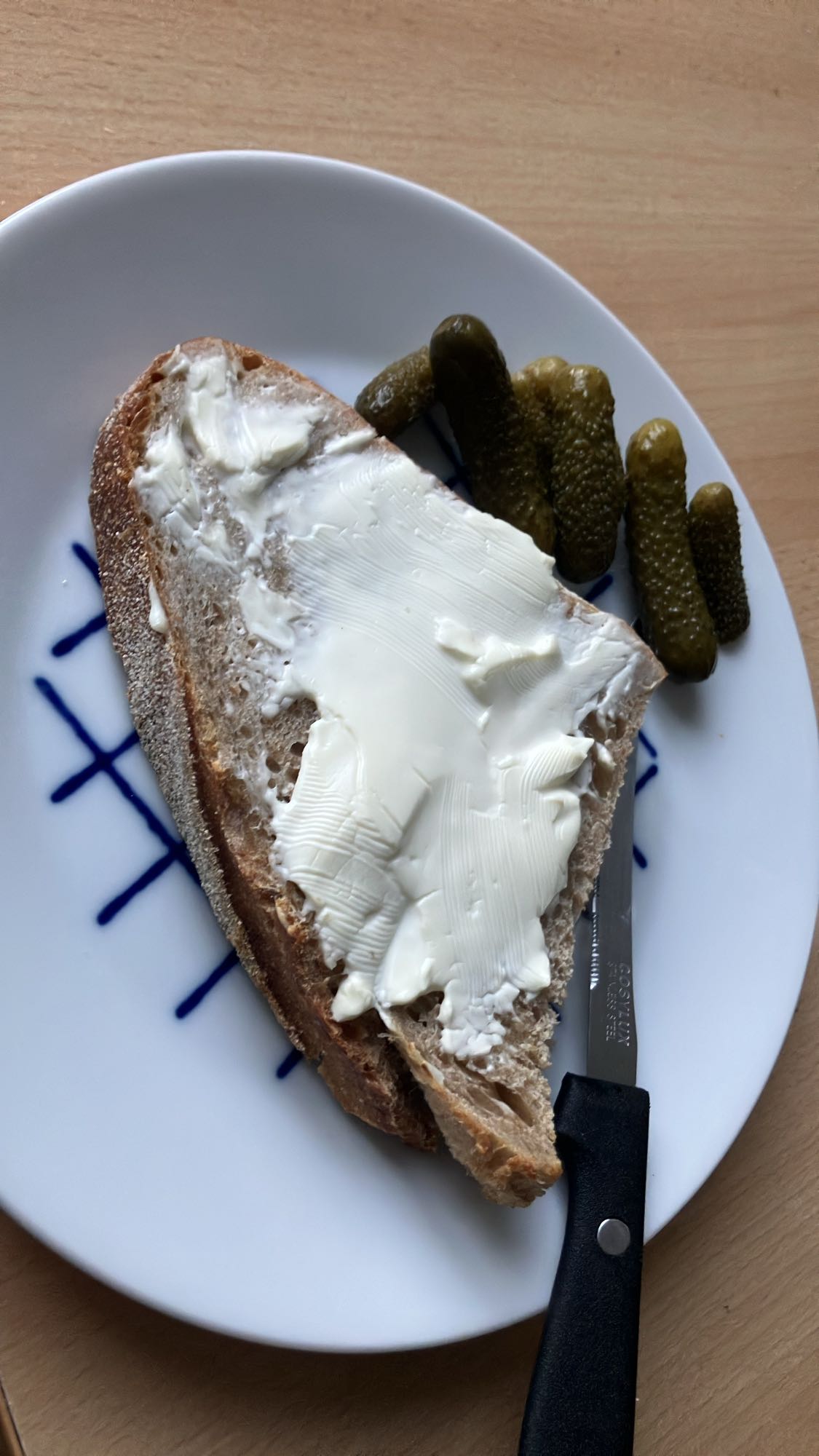 Pão com cream cheese