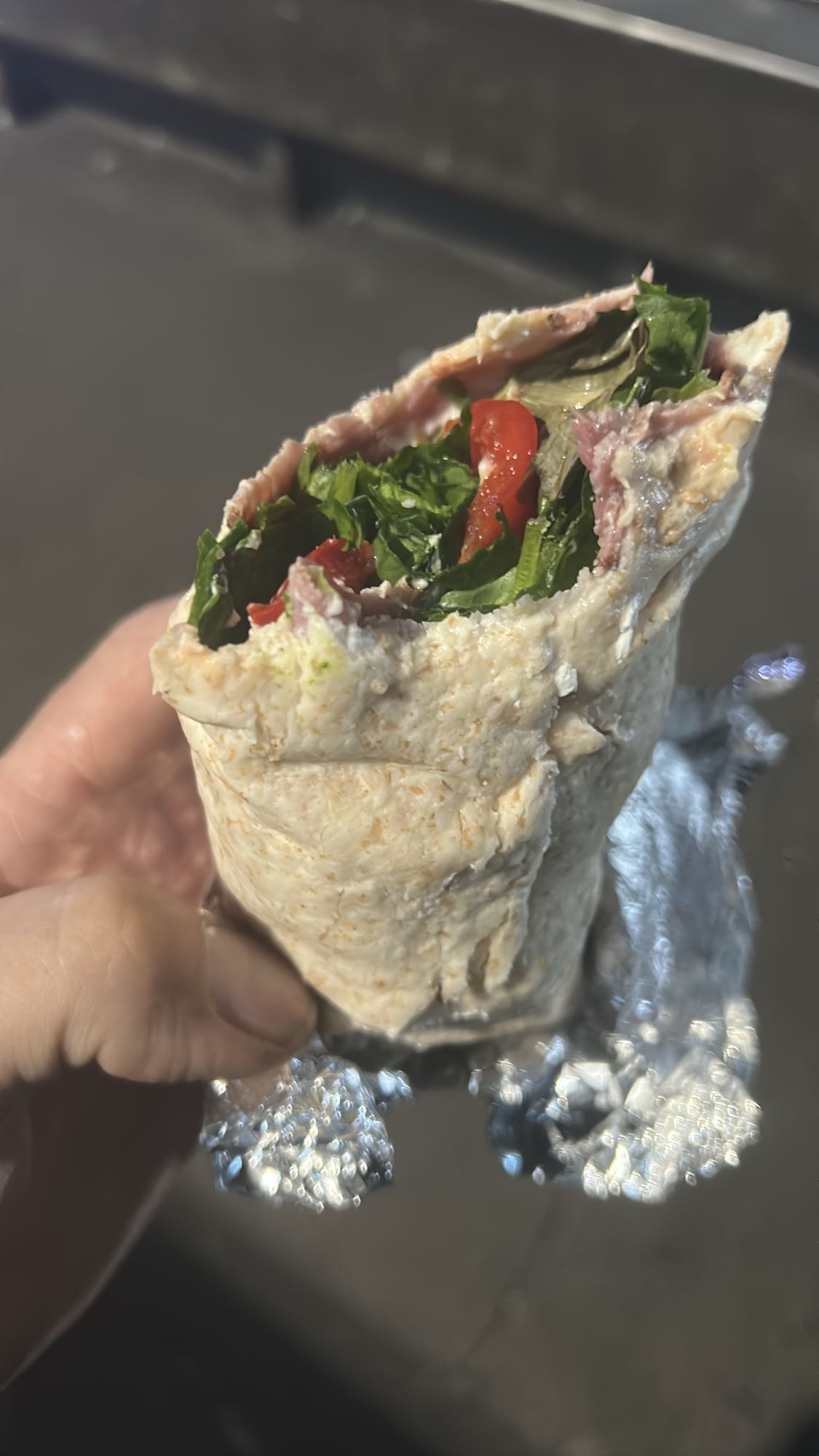 wrap de vegetales y carne