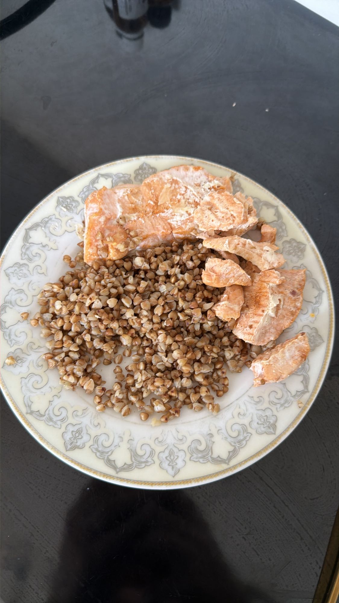 Гречка с сёмгой