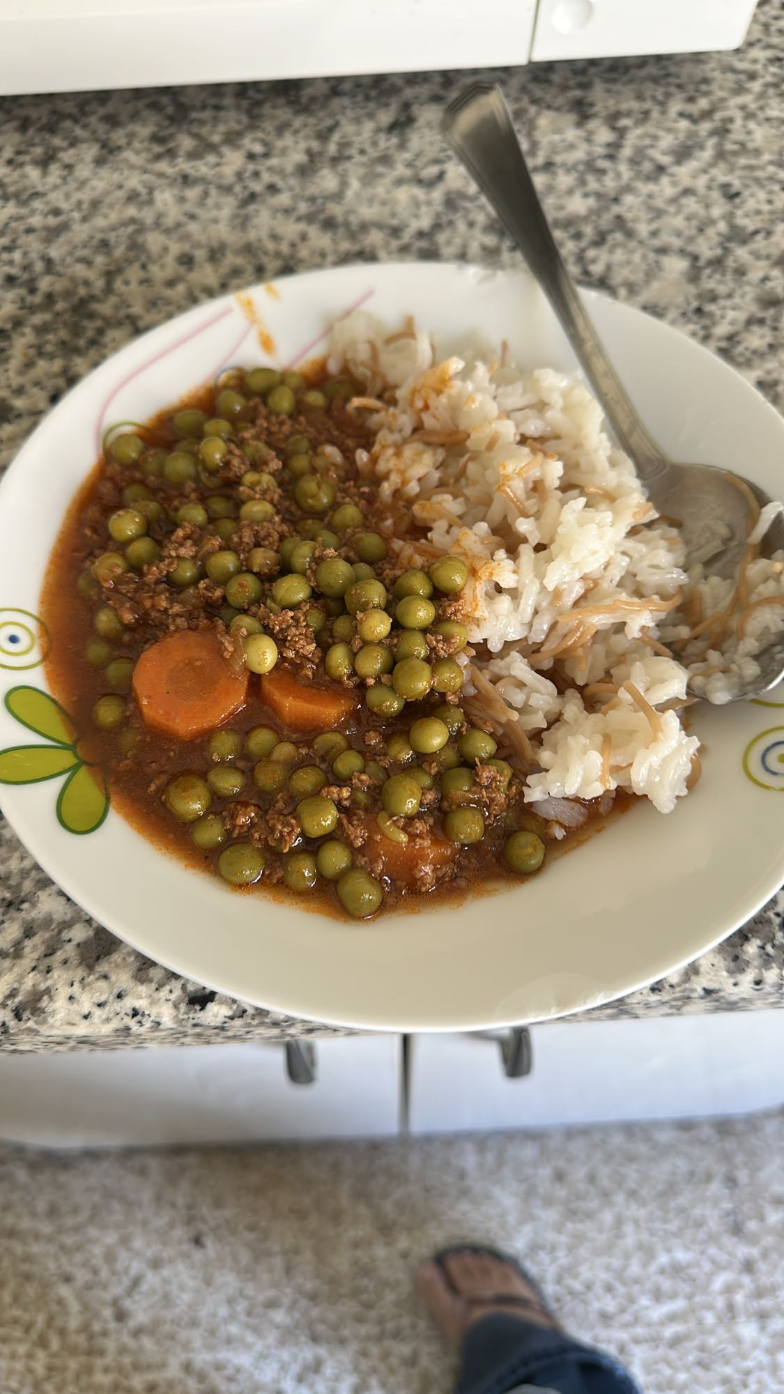 Rice with peas stew
